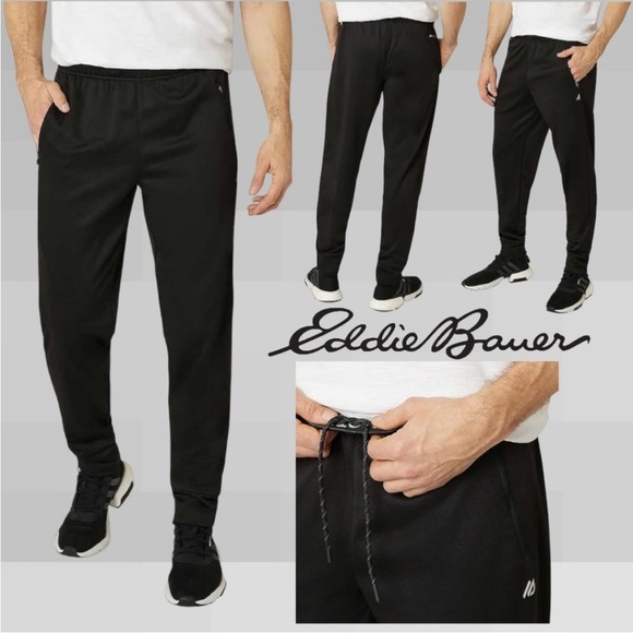 Eddie Bauer Men’s Motion Performance Jogger Black NWT - Picture 1 of 7